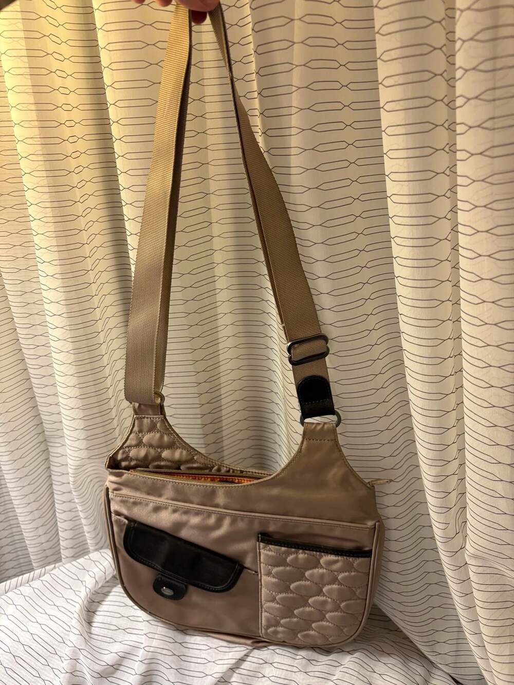 Mosey Recycled Nylon Quilted Crossbody Bag